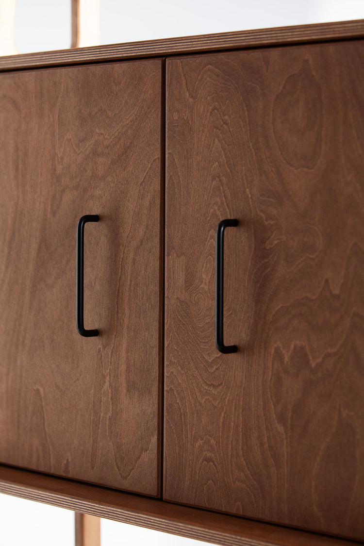 Regał Maxi W74 z dwoma szafkami ORZECH