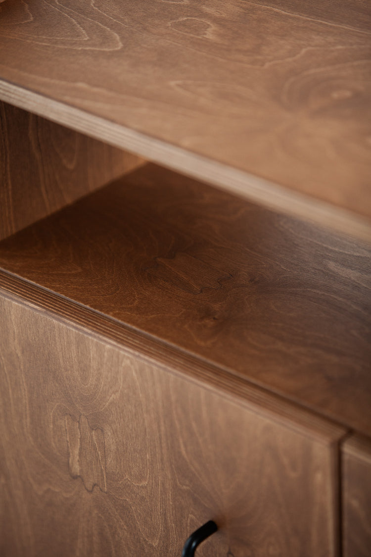 Regał Maxi z szafką open W74 ORZECH