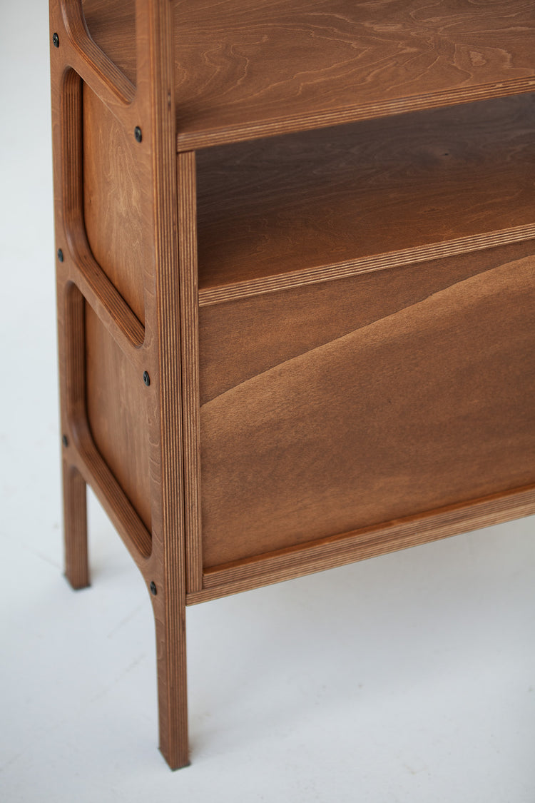 Regał Maxi z szafką open W74 ORZECH