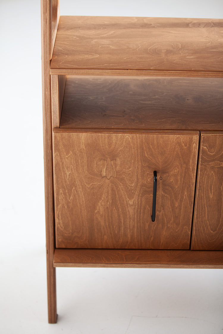 Regał Maxi z szafką open W74 ORZECH