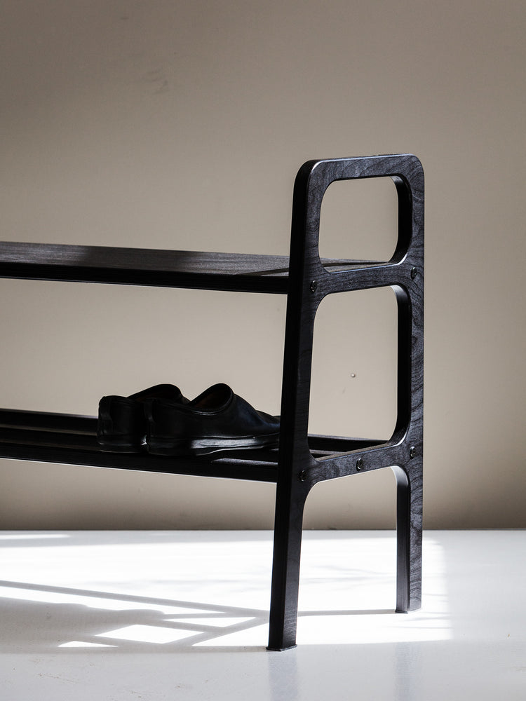 Ławka W97 na nogach prostych Black