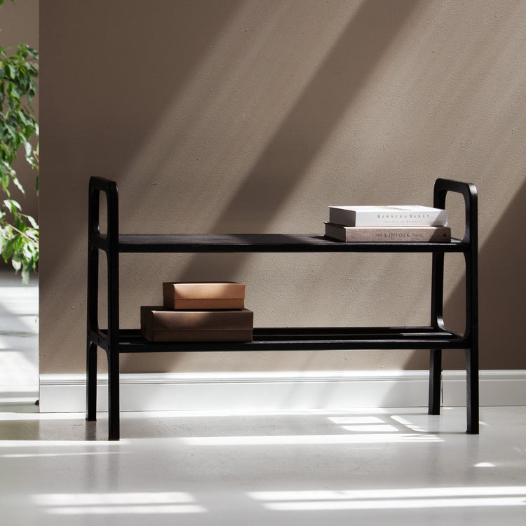 Ławka W97 na nogach prostych Black