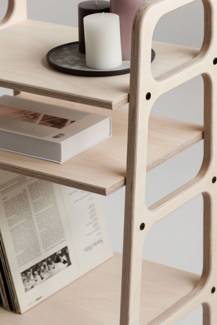 Regał Mini z półkami z vinyl space