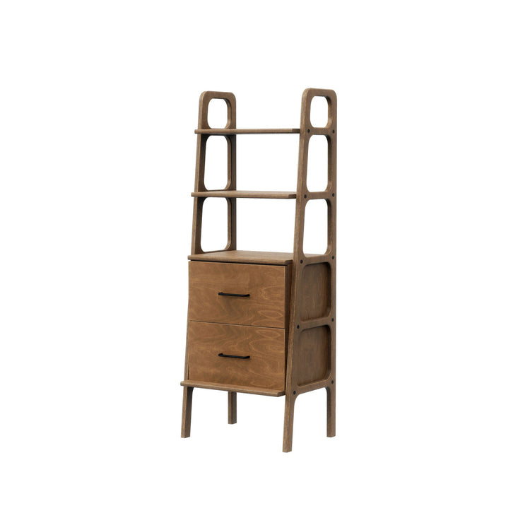 mid-century-modern-bookcase-with-drawers