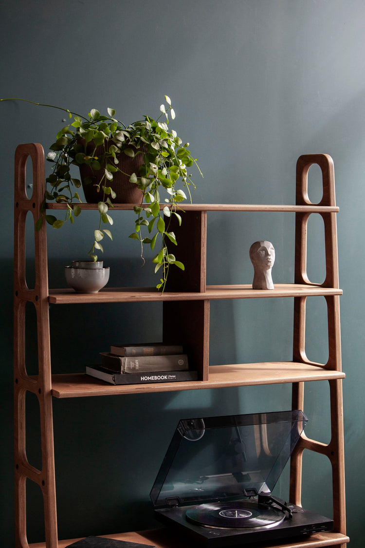 detail-of-wooden-mid-century-modern-vinyl-record-storage