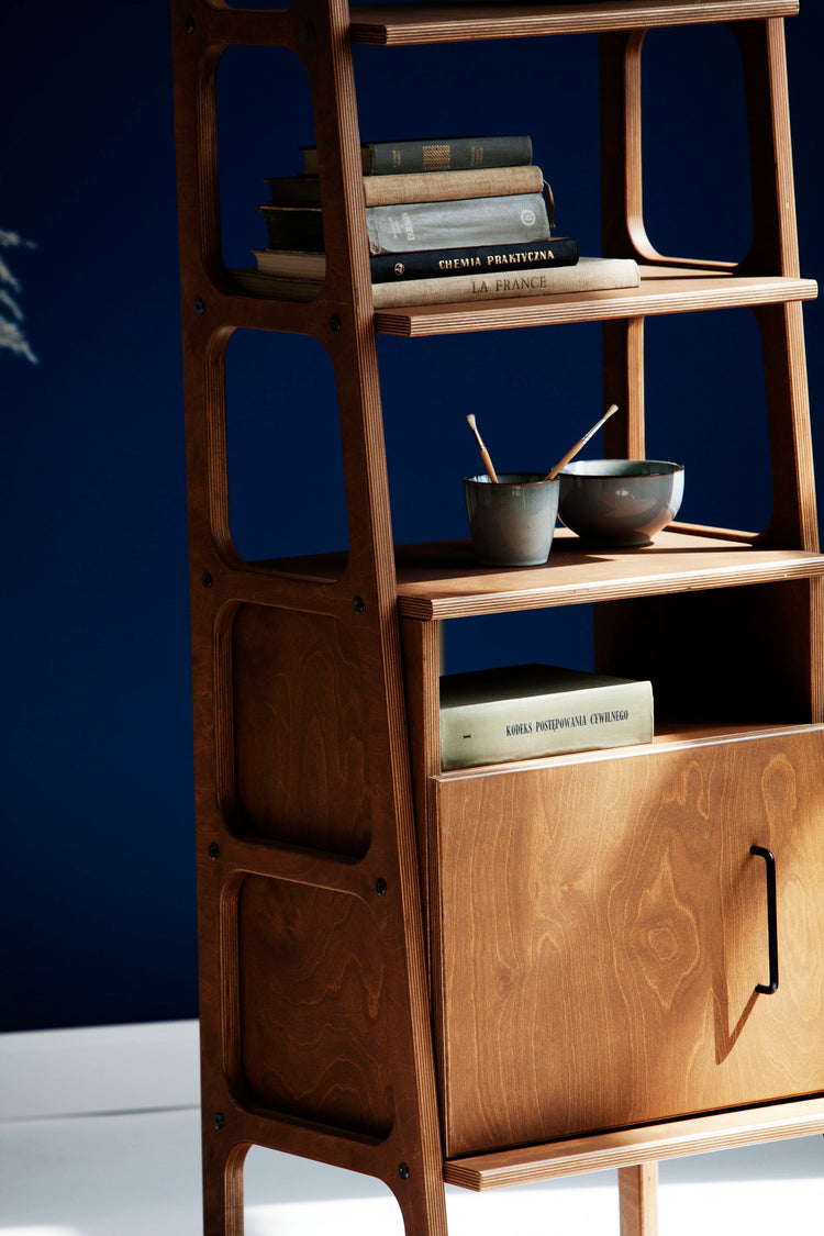 Regał na zamówienie z szafką open Midi