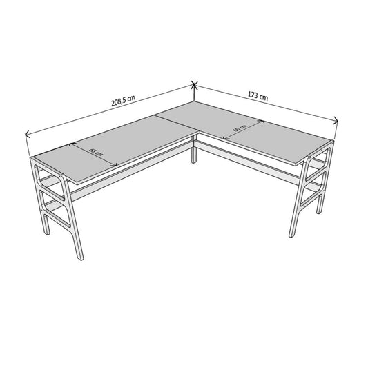 Biurko L Shape 208 x 173cm D65