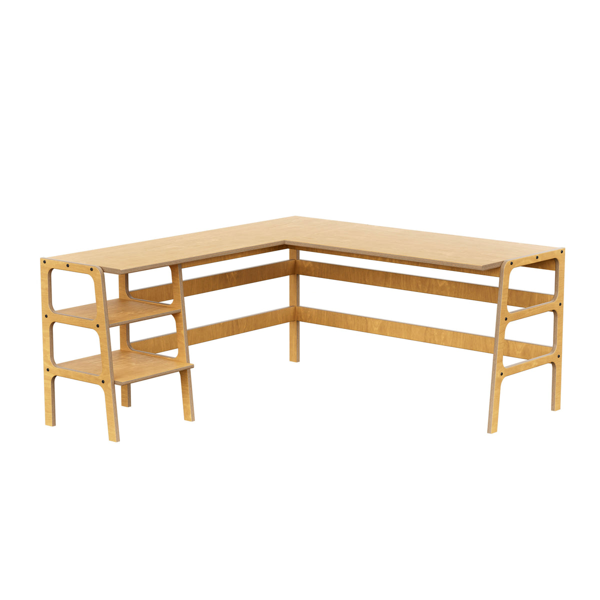 Biurko L-Shape 15 z półkami