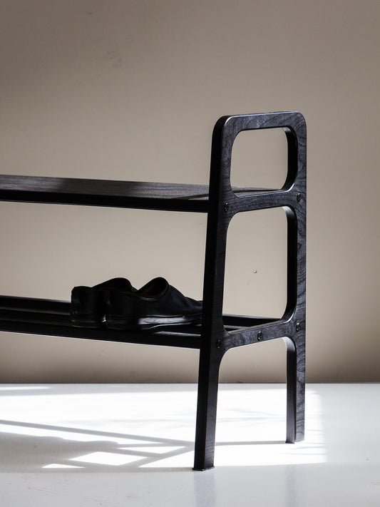 Ławka W97 na nogach prostych Black