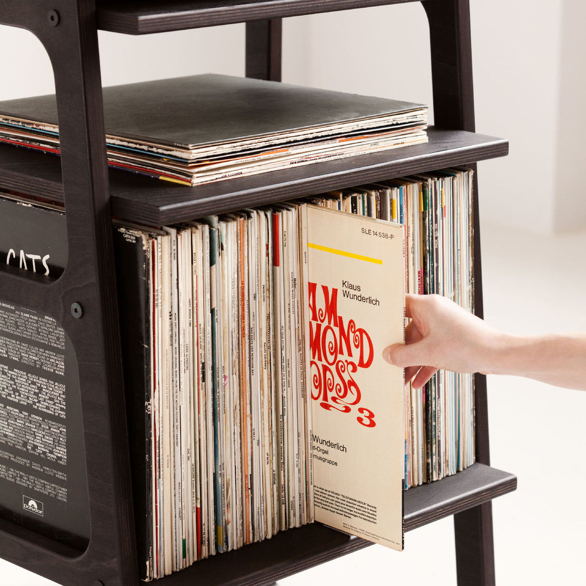 Regał Mini z półkami z vinyl space