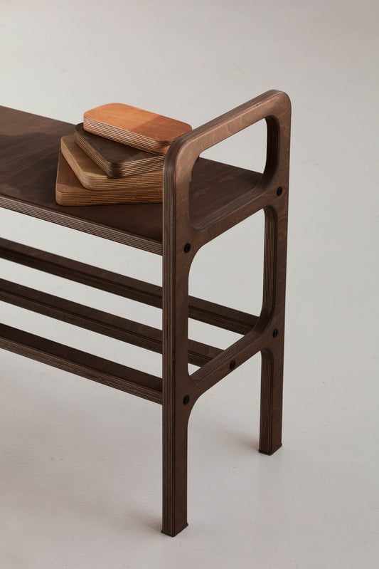 Ławka W97 na nogach prostych DĄB ANTYCZNY