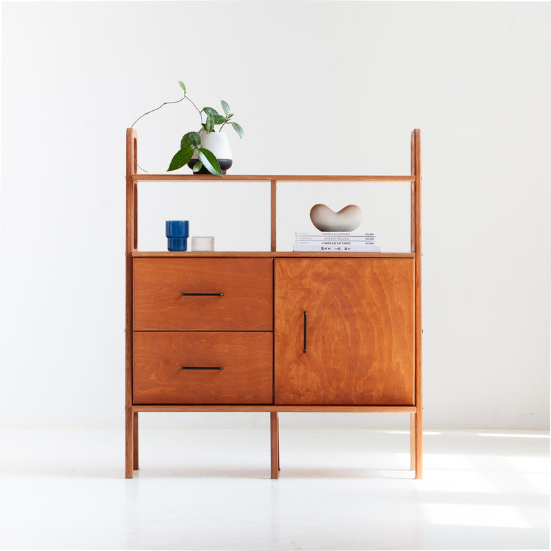 Regał Midlite · szer. 97 cm · Szuflady + Szafka