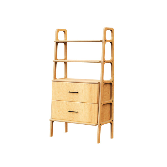 mid-century-modern-bookcase-with-drawers