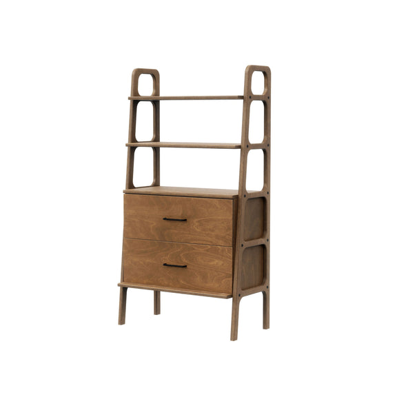 mid-century-modern-bookcase-with-drawers