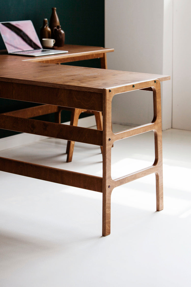L-shape-wooden-midcenutry-computer-desk
