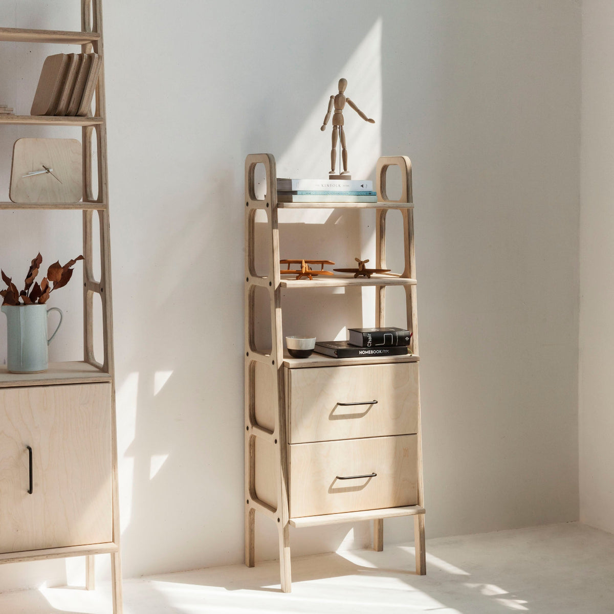 bookcase-with-drawers-in-full-sun