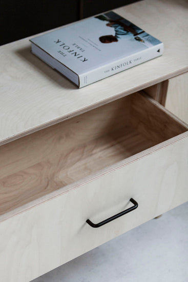 detail-of-drawer-wooden-tv-stand