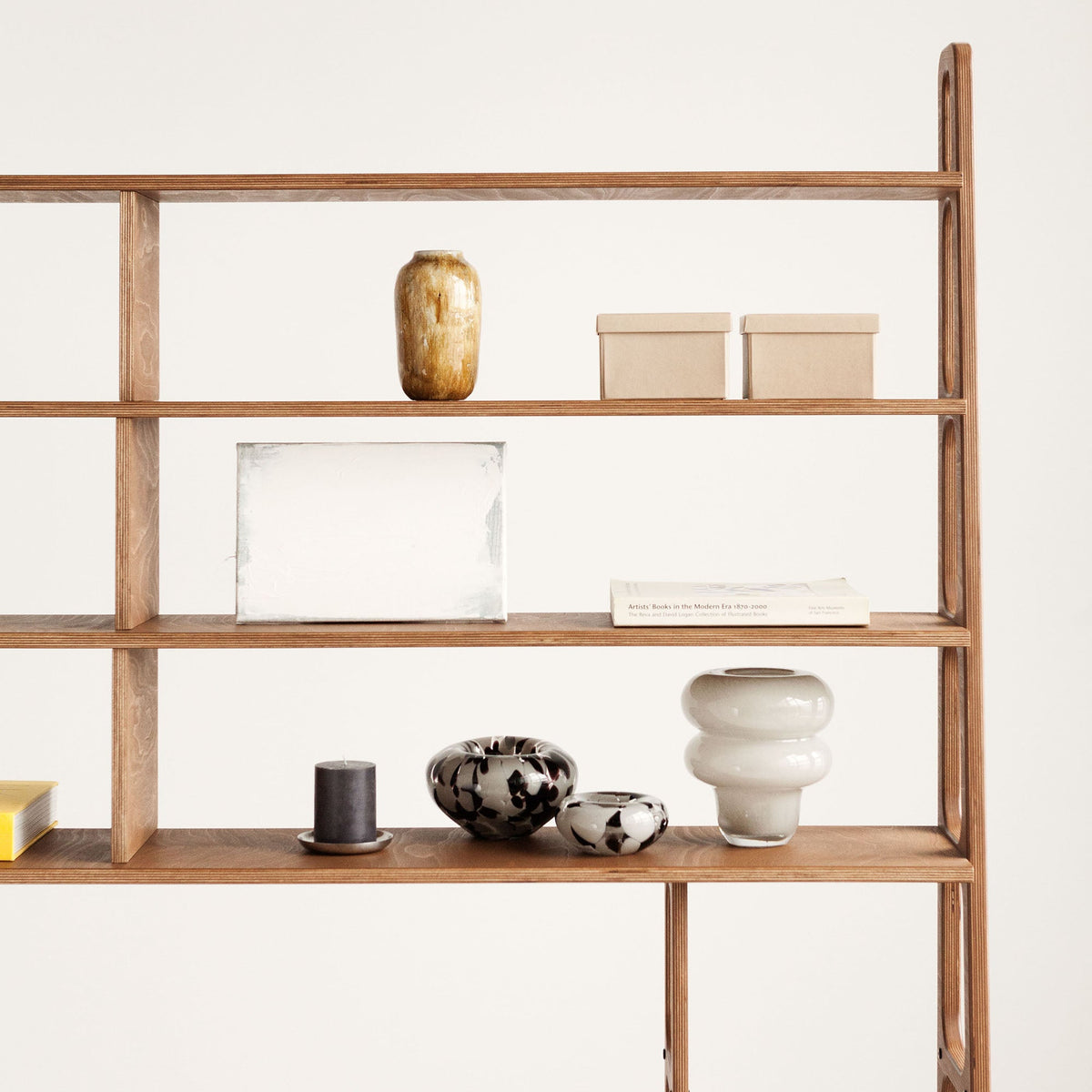 detail-of-mid-century-bookcase-with-cabinet-and-drawers-walnut-stain-in-living-room