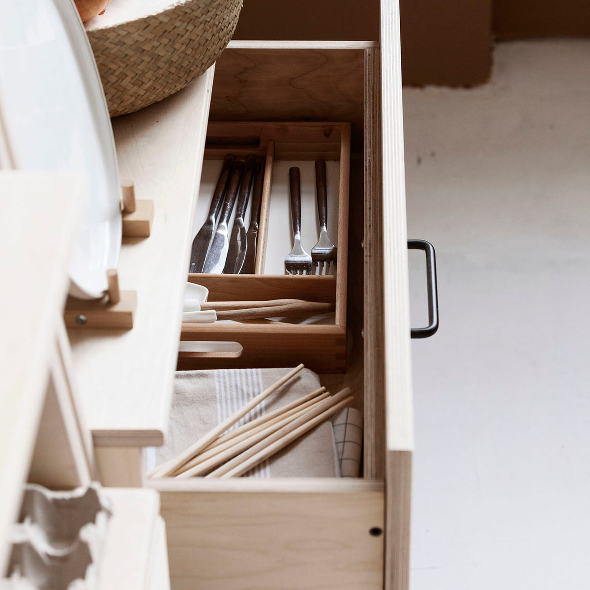 detail-wooden-sideboard-drawer-at-home