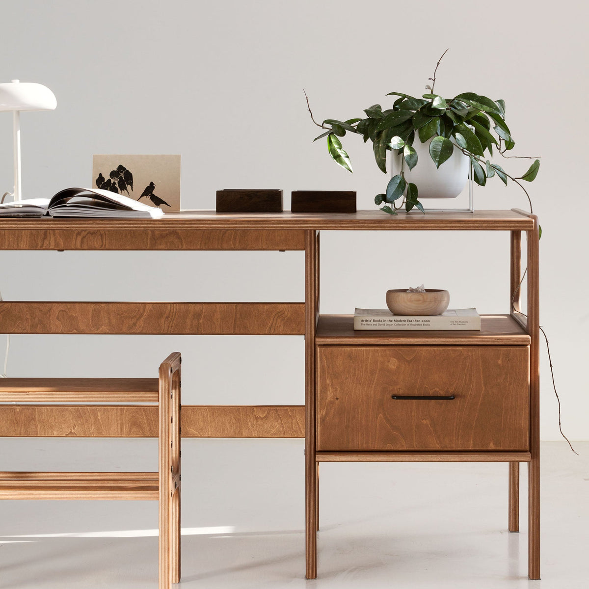     detail-wooden-walut-desk-handmade-in-mid-century-style