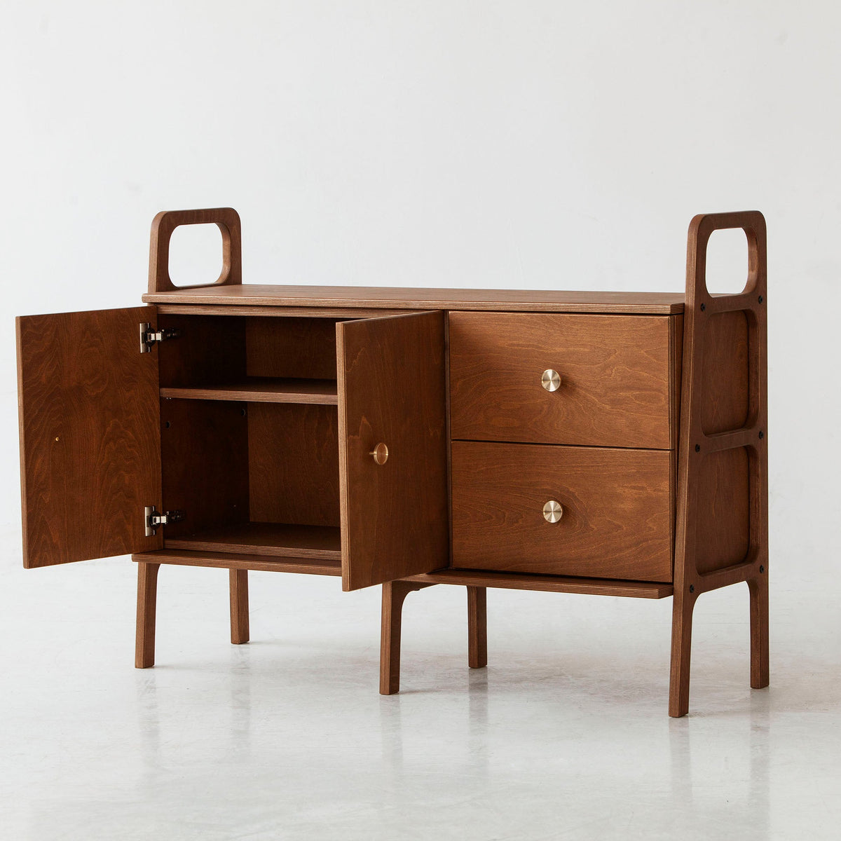 opened-walnut-minimalist-credenza-with-cabinet-and-drawers