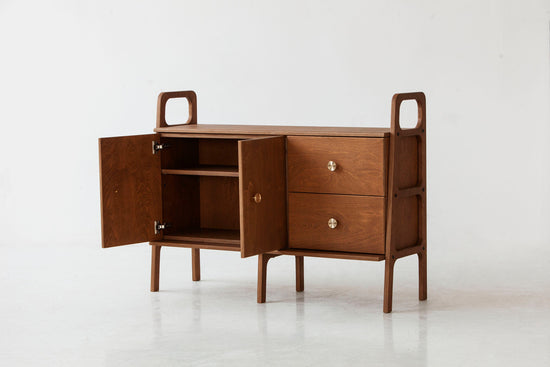 opened-walnut-minimalist-credenza-with-cabinet-and-drawers