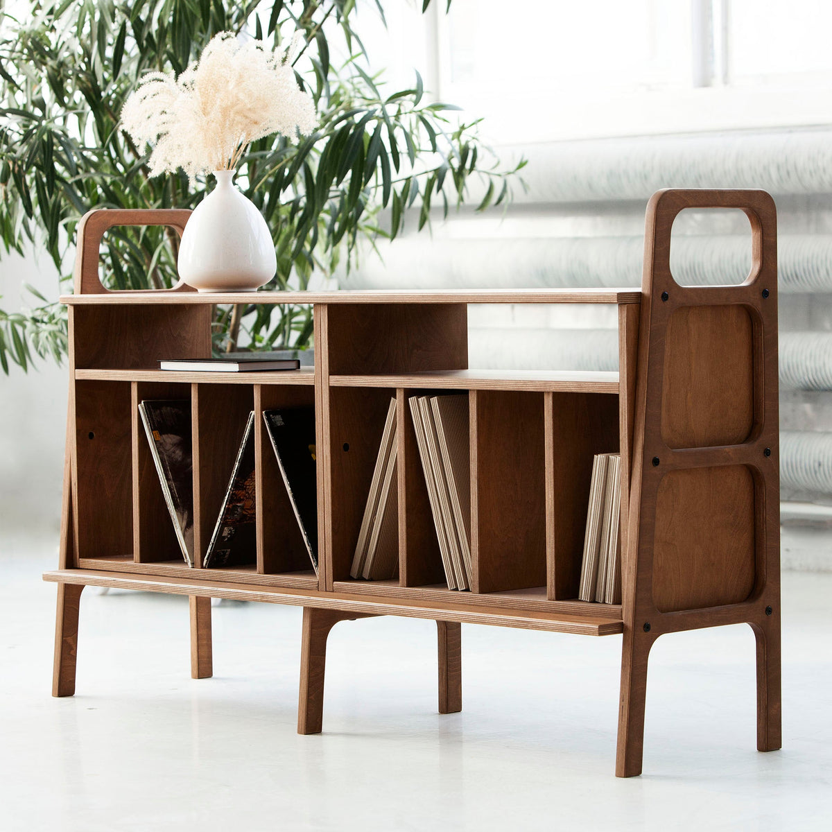 perspective-view-at-mid-century-wooden-sideboard