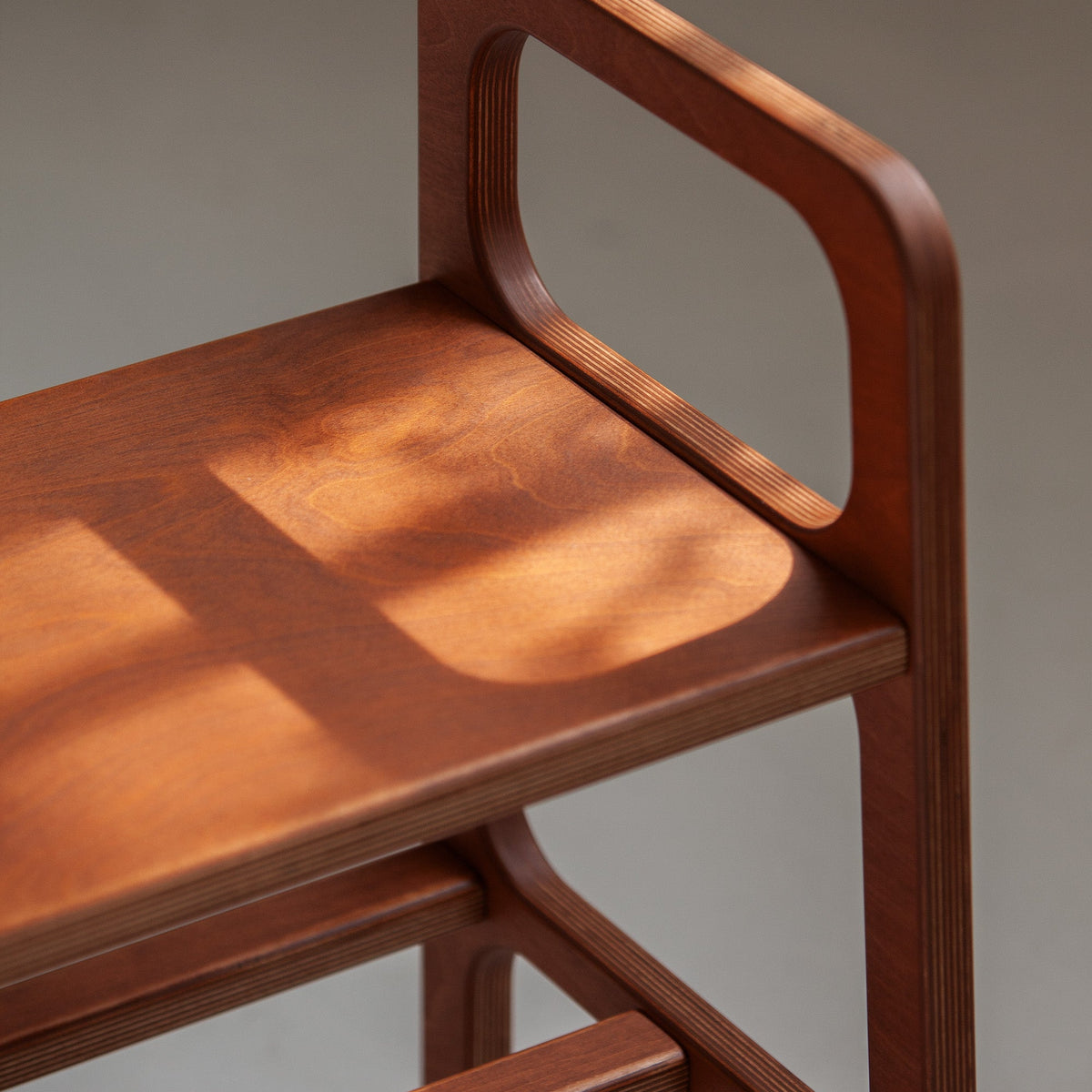 wooden-bench-in-mid-century-modern-style-teak-stain