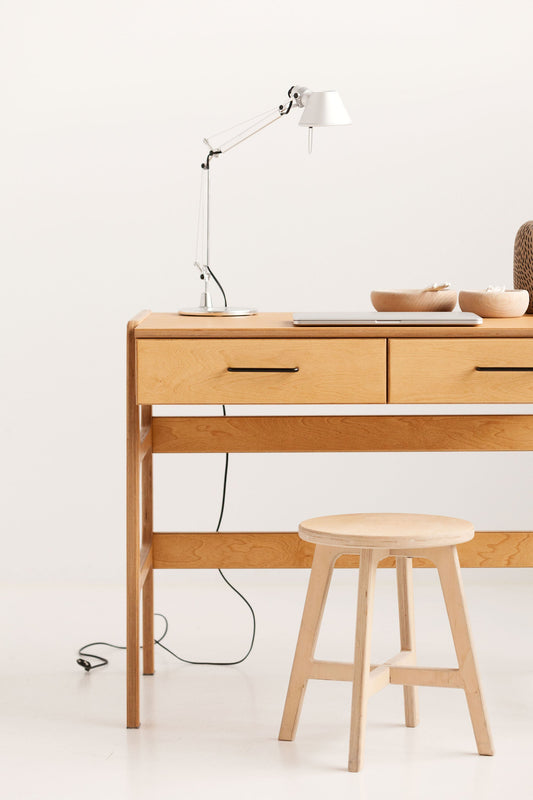 wooden-minimalist-desk-with-drawers-mid-century-style-light-oak